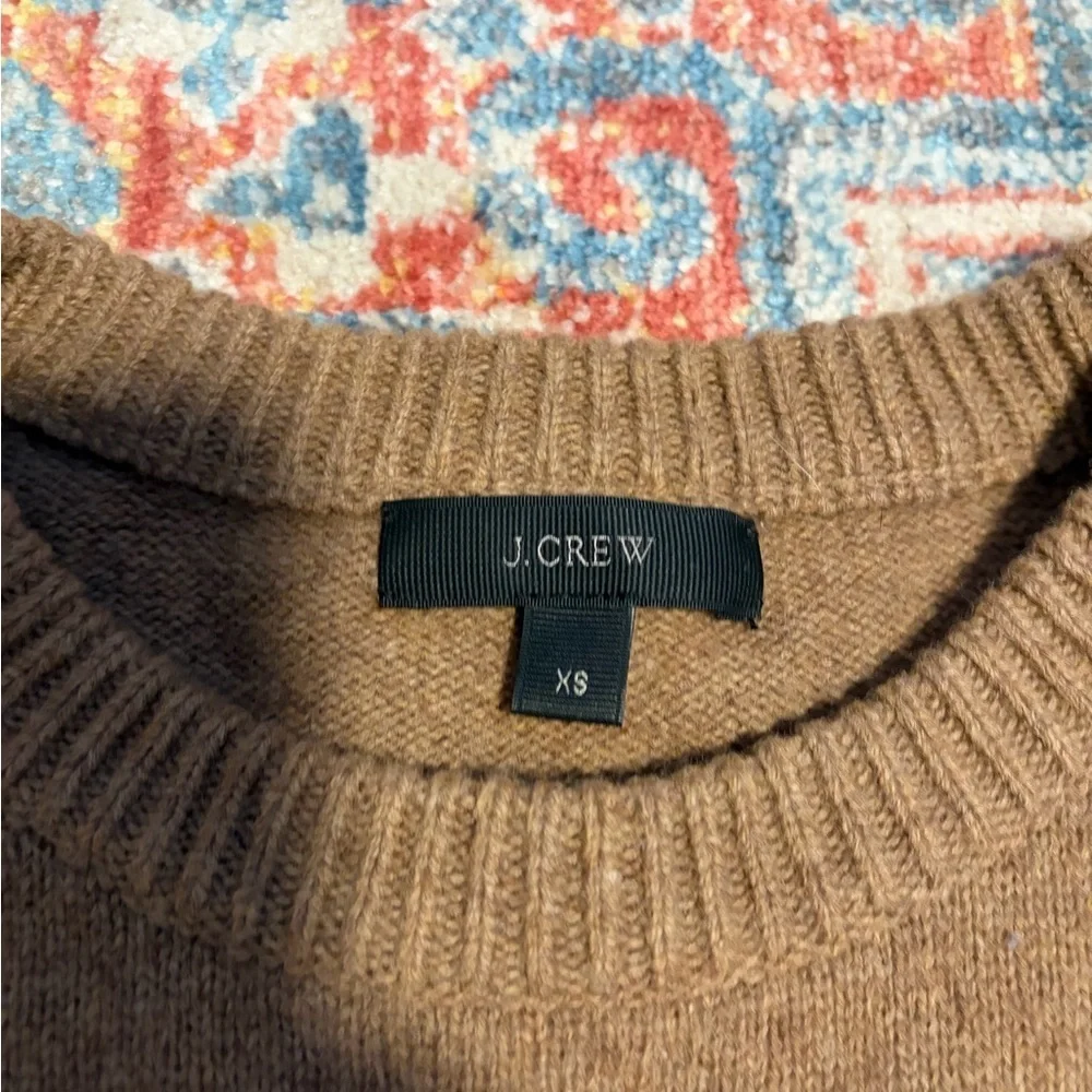 J.Crew 100% wool crewneck sweater with zipper detail